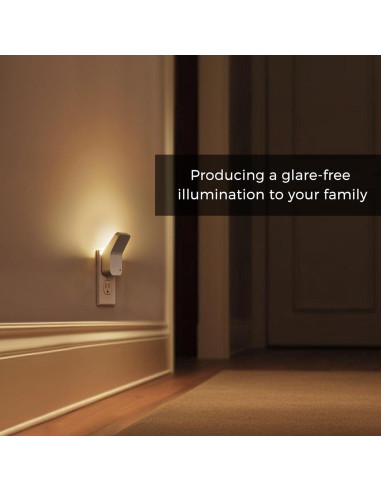Luz Nocturna LED L LOHAS 2 Piezas 3000K Brillo Ajustable