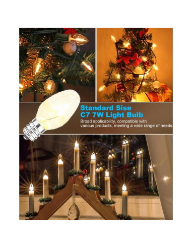 Bombillas E12 7W Incandescentes Regulables 15 Piezas