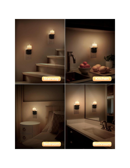 Luz Nocturna LED Briignite Enchufable 2 Piezas 100LM Luz Nocturna LED Briignite Enchufable 2 Piezas 100LM