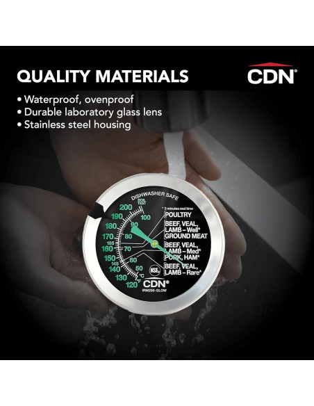 Termómetro de Carne CDN IRM200-GLOW 5 cm Recalibrable Termómetro de Carne CDN IRM200-GLOW 5 cm Recalibrable