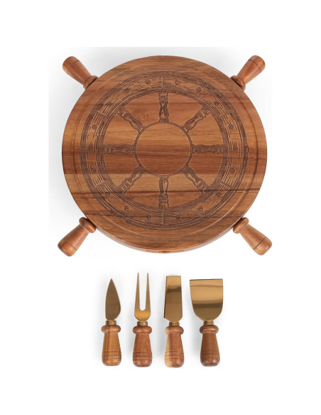 Tabla de Queso Giratoria PICNIC TIME Helmsman 30 cm Acacia Tabla de Queso Giratoria PICNIC TIME Helmsman 30 cm Acacia