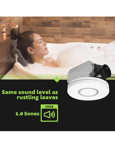 Ventilador de Baño Homewerks 7141-80-CTA con Luz LED 80 CFM