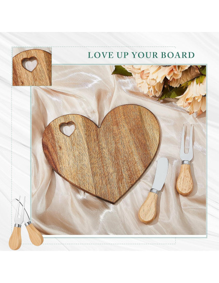 Conjunto de Tabla de Queso Patelai Corazón 1 Set Regalo Conjunto de Tabla de Queso Patelai Corazón 1 Set Regalo