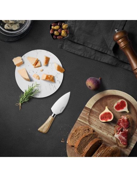 Juego de Tabla de Queso Ovalada hecef con Madera y Mármol Juego de Tabla de Queso Ovalada hecef con Madera y Mármol