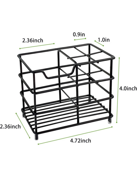 Soporte para Cepillos de Dientes YOLCAR Acero Inoxidable Negro Soporte para Cepillos de Dientes YOLCAR Acero Inoxidable Negro