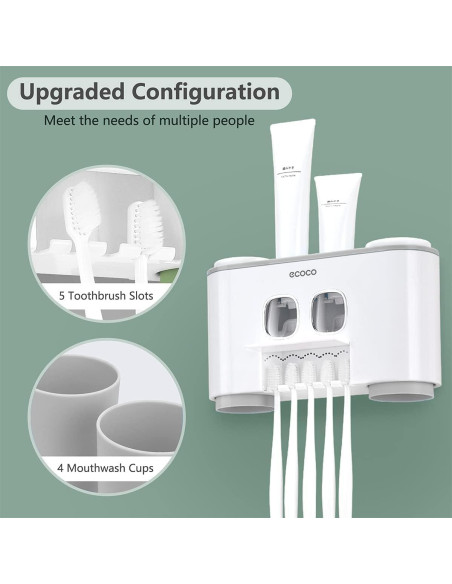Soporte para Cepillos de Dientes VNYIFAN 4 Tazas Automático Soporte para Cepillos de Dientes VNYIFAN 4 Tazas Automático