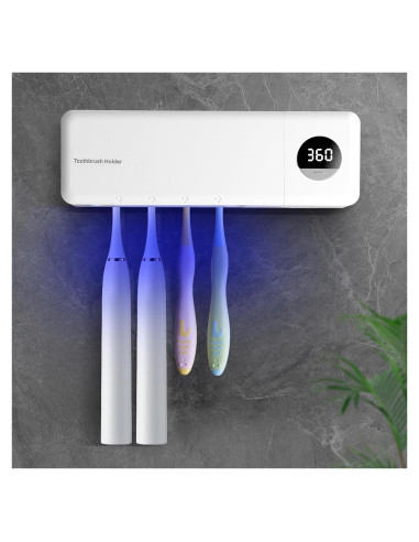 Soporte para Cepillos de Dientes AuntyFey Limpiador 4 Ranuras