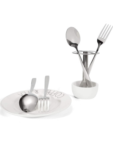 Soporte para Cepillos de Dientes CozyCabin Acero Inoxidable Blanco