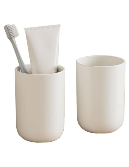 Vasos de Cepillo de Dientes Waipwaip Blancos 2 Pcs 325 ml Vasos de Cepillo de Dientes Waipwaip Blancos 2 Pcs 325 ml