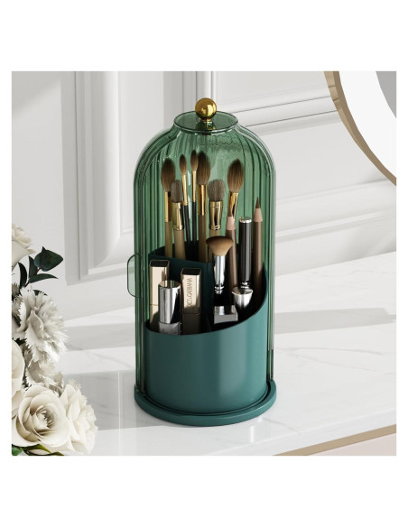Soporte para Brochas de Maquillaje GAXmi Verde 360 Rotatorio Soporte para Brochas de Maquillaje GAXmi Verde 360 Rotatorio