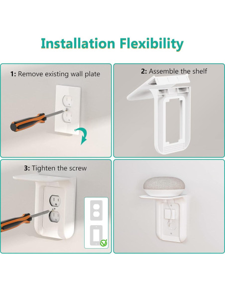 Soporte de Estante de Pared WALI OLS001-W Blanco 10 kg Soporte de Estante de Pared WALI OLS001-W Blanco 10 kg