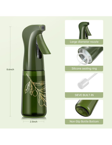 Botella Spray Aceite de Oliva HOFORIFE 190 ml Verde Oscuro