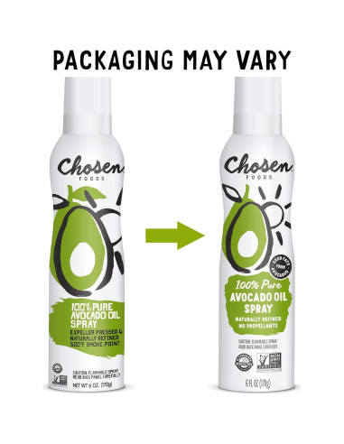 Aceite de Aguacate Puro en Spray Chosen Foods 510g Pack 3