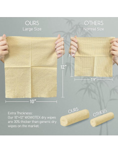 Toallas Faciales Desechables WOWOTEX 60 Piezas 30x25cm 2
