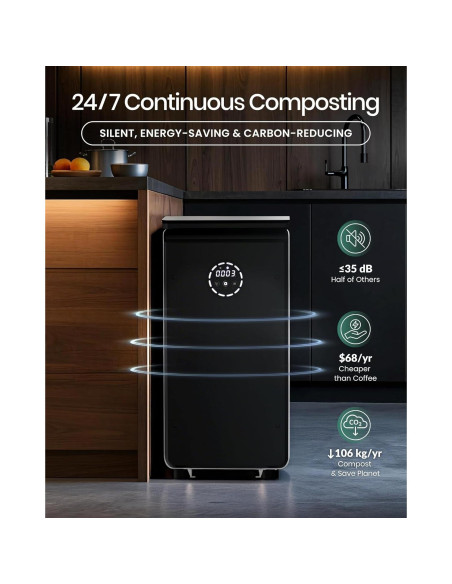 Compostador Eléctrico GEME 19L para Cocina, Sin Olores Compostador Eléctrico GEME 19L para Cocina, Sin Olores