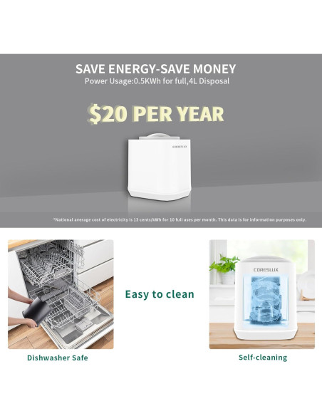 Compostador Eléctrico CORESLUX 3.5L para Cocina y Jardín Compostador Eléctrico CORESLUX 3.5L para Cocina y Jardín