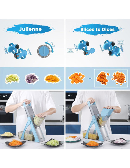 Cortadora de Verduras SupMaKin Ajustable 1.13 kg Azul Cortadora de Verduras SupMaKin Ajustable 1.13 kg Azul