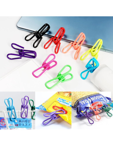30 Clips de Patata Okehlotos Multicolores 5,08 cm Reutilizables