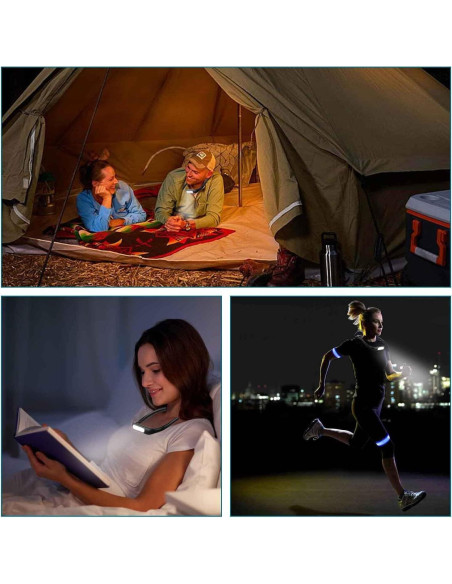 Luz de Lectura LED LALAKU para el Cuello 3 Colores Ajustable Luz de Lectura LED LALAKU para el Cuello 3 Colores Ajustable