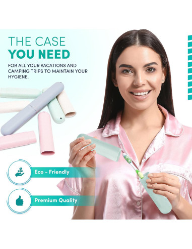 Estuche de Cepillo de Dientes de Viaje 4 PCS Flytofer