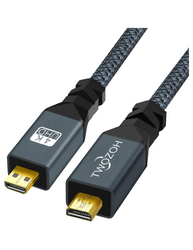 Cable Micro HDMI a Micro HDMI Twozoh 0.3M 4K 1080p Tipo D