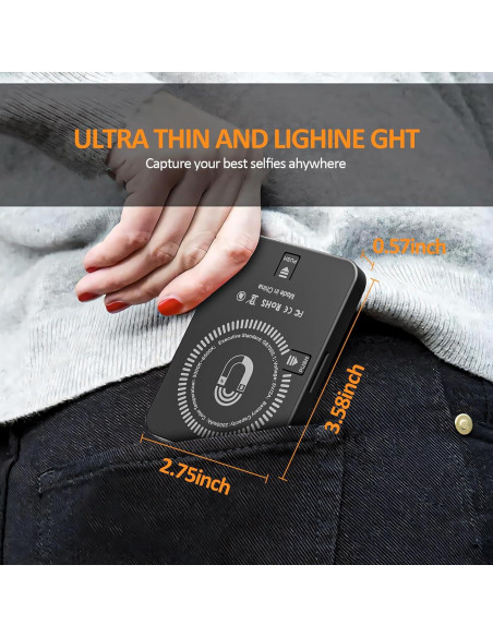 Luz de Selfie XINBAOHONG Recargable 128 LED Clip Magnético Luz de Selfie XINBAOHONG Recargable 128 LED Clip Magnético