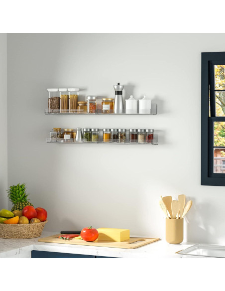 Estante de Especias de Pared Acrílico Sezanrpt - 4 Piezas Estante de Especias de Pared Acrílico Sezanrpt - 4 Piezas