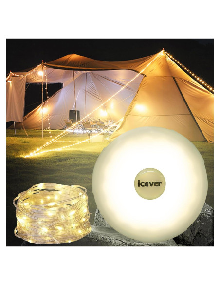 Luz de Camping LED Icever 10M Recargable Impermeable Luz de Camping LED Icever 10M Recargable Impermeable