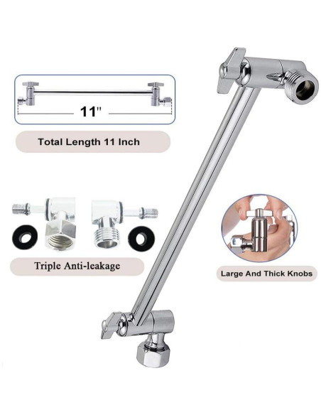 Cabezal de Ducha Alta Presión HarJue 5" Cromo con Brazo 28cm Cabezal de Ducha Alta Presión HarJue 5" Cromo con Brazo 28cm