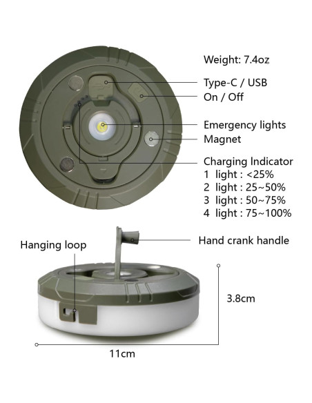 Luces de Camping Hiromeco 2 en 1, 10m, Impermeables, USB Luces de Camping Hiromeco 2 en 1, 10m, Impermeables, USB