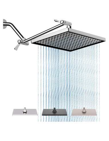 Cabezal de Ducha de Lluvia Cobbe 30x22 cm Cromo Ajustable
