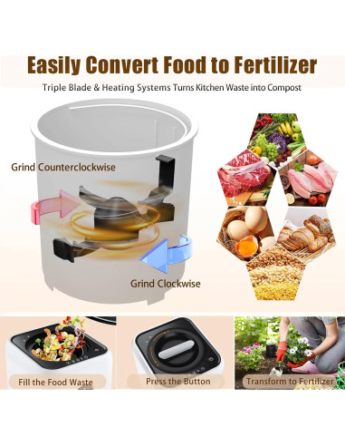 Compostador Eléctrico de Cocina 3L AACULPET Sin Olores