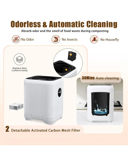 Compostador Eléctrico de Cocina 3L AACULPET Sin Olores Compostador Eléctrico de Cocina 3L AACULPET Sin Olores