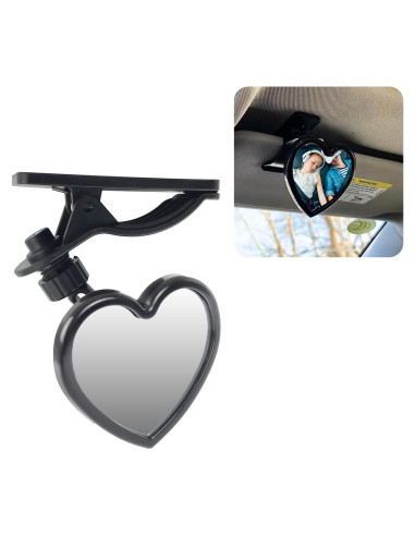 Espejo de Coche para Bebé Figpade Corazón Ajustable 7.76x6.96cm