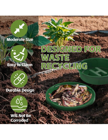 Compostador de Gusanos Inground TOP XIAN 8L 2 Paquetes Verde