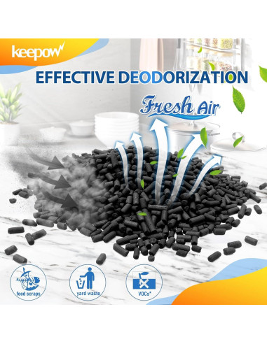 Recargas de Carbón Activado KEEPOW para Compostador Lomi - 4 Pcs
