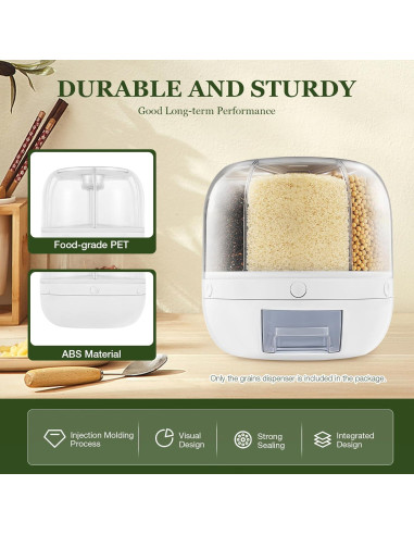 Dispensador de Granos LYNICESHOP 6 Compartimentos 10kg