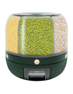 Dispensador de Granos TTOUOI 6 Compartimentos 5.91 kg Verde