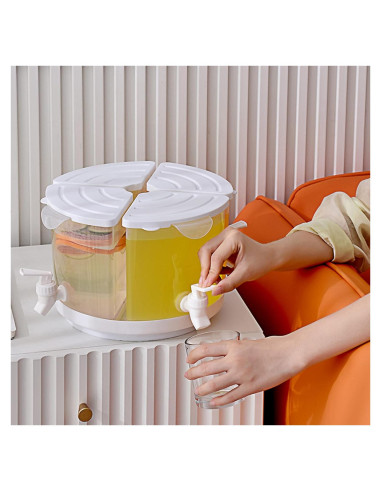 Dispensador de Bebidas PRTECY 5.5L 4 Compartimentos Blanco