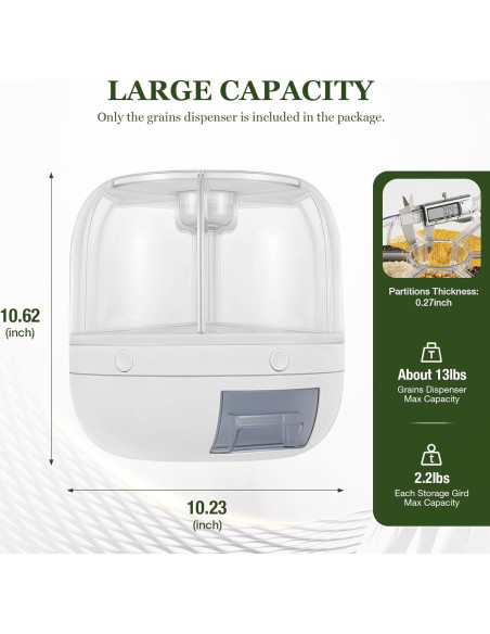 Dispensador de Alimentos 10KG Gdrasuya10 Rotatorio 360 Dispensador de Alimentos 10KG Gdrasuya10 Rotatorio 360