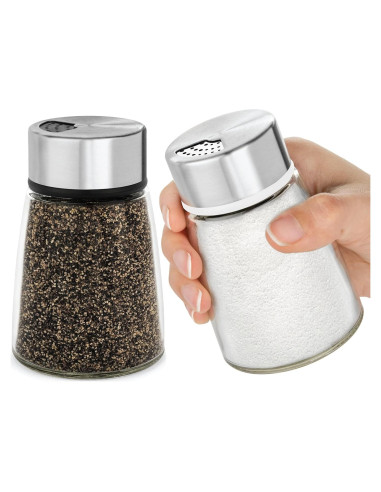 Juego de Salero y Pimentero Kitchen-GO Acero Inoxidable 118ml