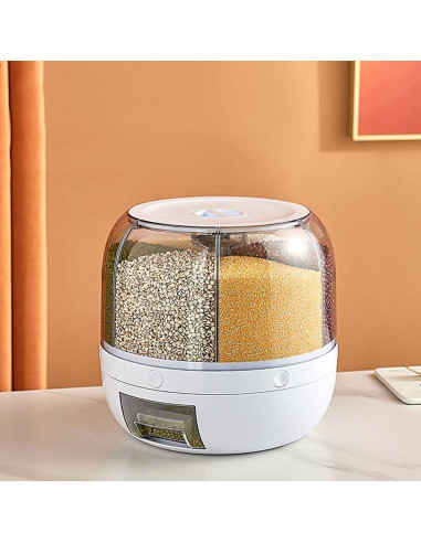 Dispensador de Alimentos Secos Gazaar 10kg 6 Compartimentos