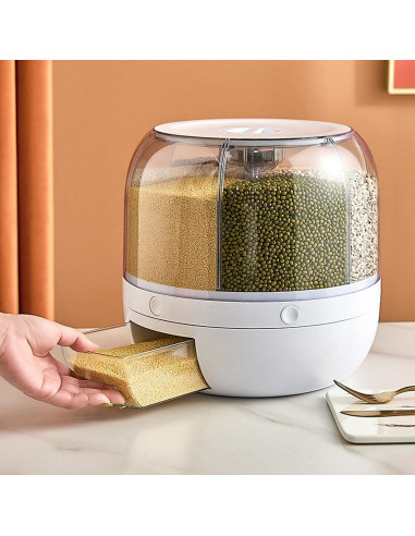 Dispensador de Alimentos Secos Gazaar 10kg 6 Compartimentos