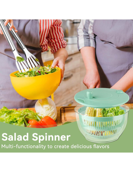 Ensaladera Multifuncional YUANYE 5.3L con Colador y Cuchillas Ensaladera Multifuncional YUANYE 5.3L con Colador y Cuchillas