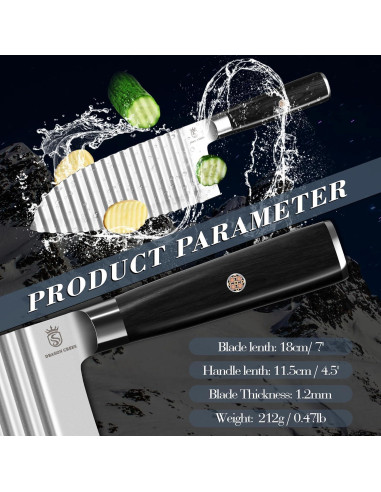 Cuchillo Cortador de Ondas Dragon Creek 16.5 cm Acero Inoxidable