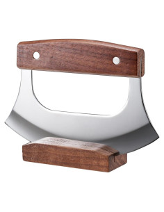 Cuchillo Ulu Coowolf 16.5 cm Acero Inoxidable con Soporte