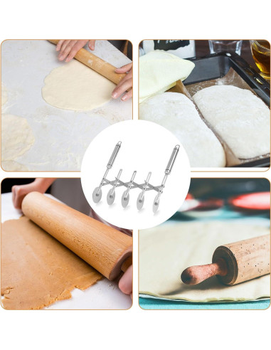 Cortador de Pastelería Profesional Gosknor 5 Ruedas Acero Inoxidable