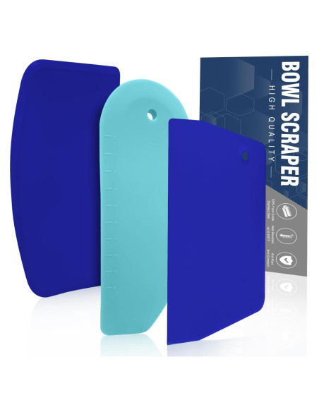 Juego de Raspadores de Masa Walfos 3 Piezas Silicona Juego de Raspadores de Masa Walfos 3 Piezas Silicona