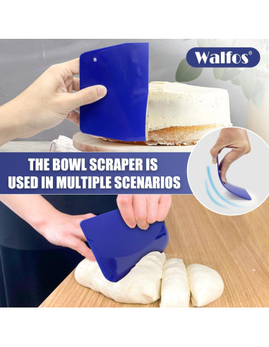 Juego de Raspadores de Masa Walfos 3 Piezas Silicona
