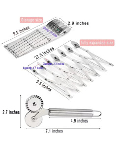 Cortador de Masa 7 Ruedas MTOMDY Acero Inoxidable 74 cm 2